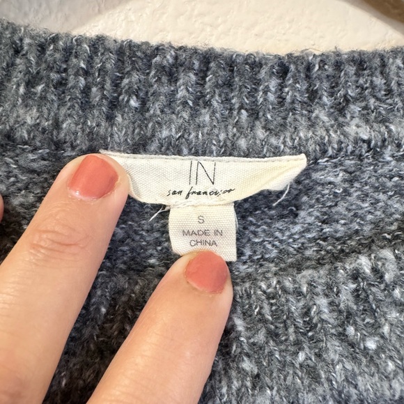 I.N. San Francisco Charcoal Sweater with Black Bow Details - Picture 6 of 10